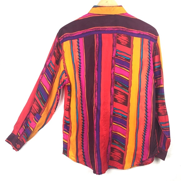 90s 100% Silk Shirt - Picture 7 of 8